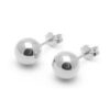 Pendientes plata bola lisa 8mm.