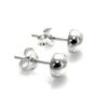 Pendientes plata 1/2 bola lisa 6mm
