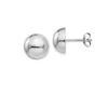 Pendientes plata media bola 8 mm.