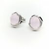 Pendientes plata piedra rosa