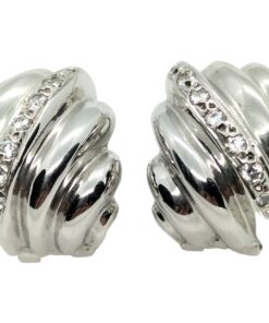 Pendientes plata rodiada y circonitas