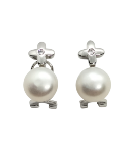 Pendientes plata con perla y estrella