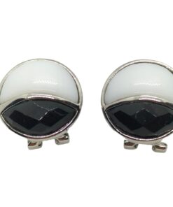 Pendiente plata nácar y ónix