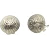 Pendientes plata media-bola tallada