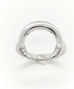 Anillo plata media luna