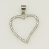 Colgante plata corazon con piedras