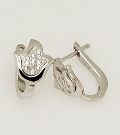 Pendientes plata rodiada tulipan
