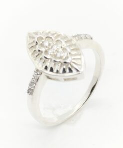 Anillo plata rodiada lanzadera