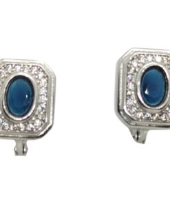 Pendientes plata piedra azul
