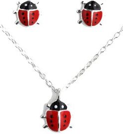 conjunto plata mariquitas color