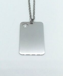 Gargantilla plata chapa con cruz