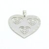 Colgante plata corazones calados