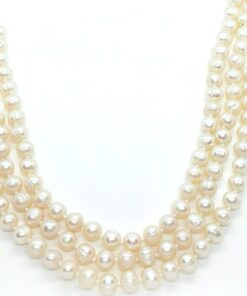 Collar de perlas irregulares