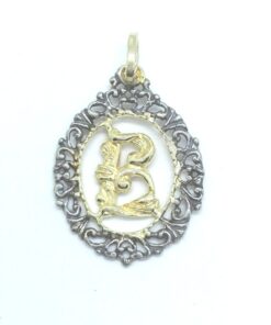 Colgante plata letra B