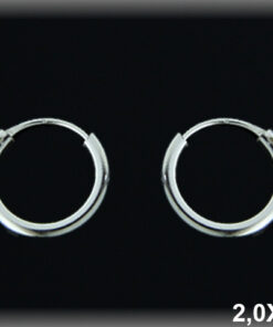 Pendientes plata aro 14x2 mm.