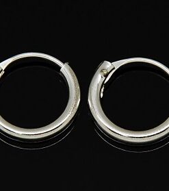 Pendientes plata aro 16x2 mm.