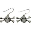 Pendientes plata calaveras piratas