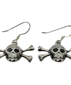 Pendientes plata calaveras piratas