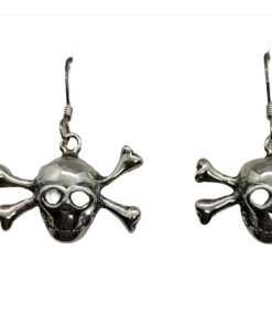 Pendientes plata calaveras piratas