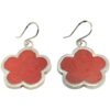 Pendientes plata forma de flor