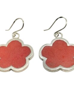 Pendientes plata forma de flor
