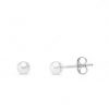 Pendiente plata perla 3 mm.
