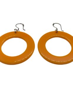 Pendientes plata aros naranjas