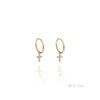 Pendientes plata chapada con cruz