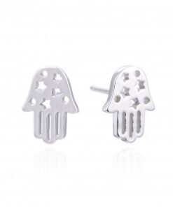 Pendientes plata mano de Fátima