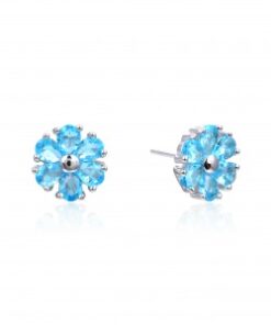 Pendientes plata piedra azul