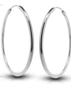 Pendientes aro plata 40x2 mm.