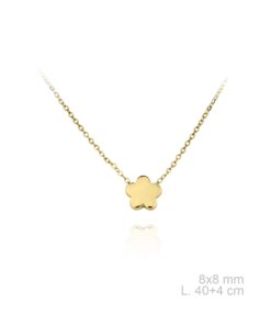 Gargantilla plata chapada flor