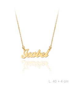 Gargantilla nombre plata chapada