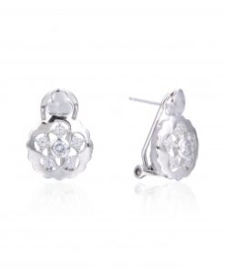 Pendientes plata rodiada cubanas