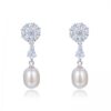 Pendientes plata con circonitas y perla