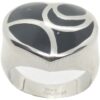 Anillo acero forma corazón