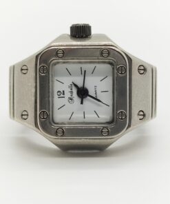 Anillo plata con reloj