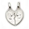 Colgante corazon doble enamorados