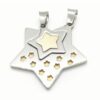 Colgante acero con dos estrellas