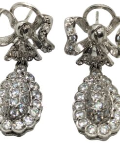 Pendientes plata lazo y circonitas