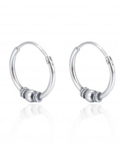 Pendiente plata aro Balinés