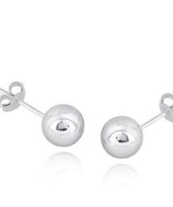 Pendiente plata bola 7mm