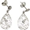 Pendientes plata largos filigrana