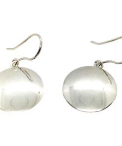 Pendientes plata largos circulo