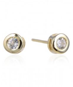 Pendiente plata chapado en oro