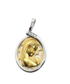 Medalla Virgen niña bicolor