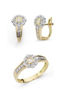 Conjunto Comunión bicolor circonitas