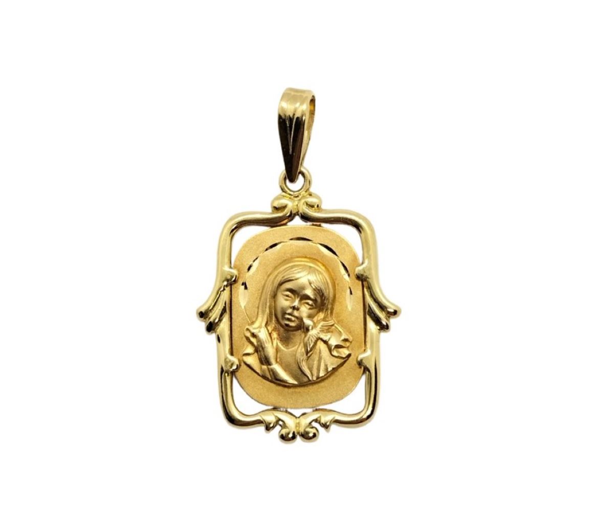 Medalla oro Virgen niña