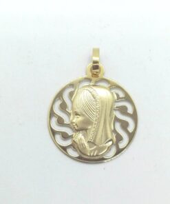 Medalla oro Virgen niña