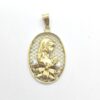 Medalla oro virgen niña calada